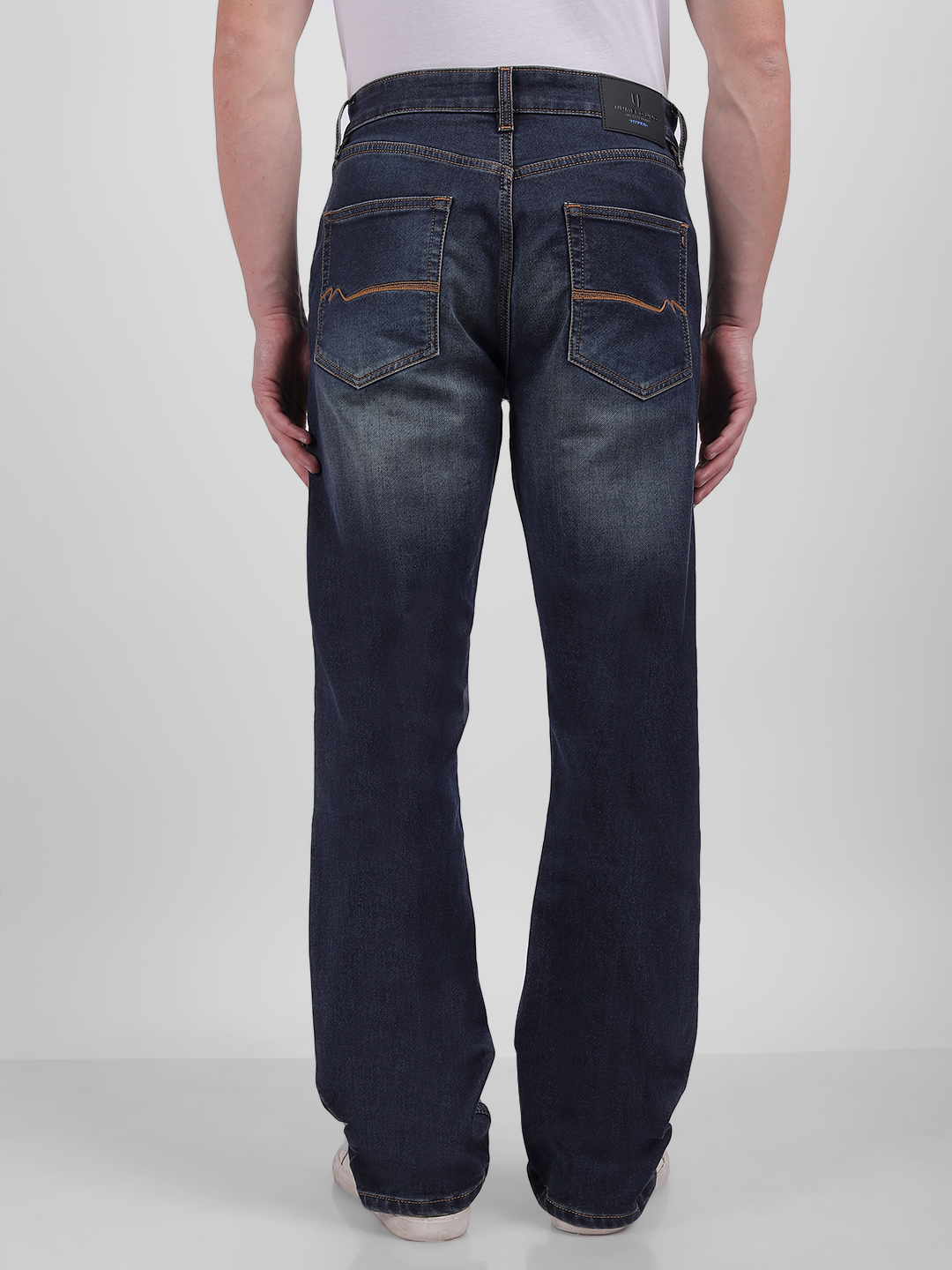 Numero Uno Men Faded Dark Blue Jeans